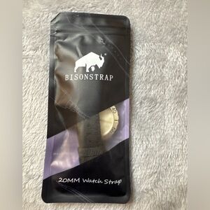 BISONSTRAP 20mm Black Nylon Watch Band